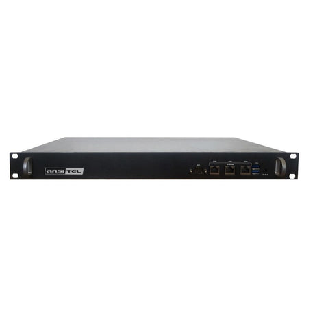 ansitel flexVoIP 50 VoIP-Telefonanlage – Frontansicht, 19-Zoll-Rackmount, bis 50 Benutzer