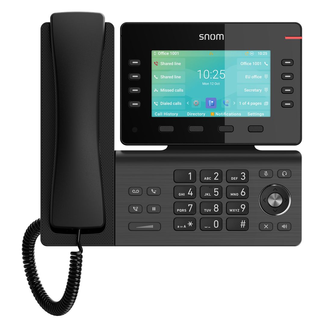 Snom D862 IP-Tischtelefon – HD-Audio & 5" Farbdisplay